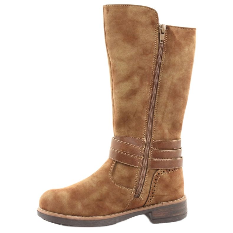 Duge čizme American Club GC31 sa kamenčićima smeđa 2