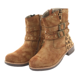 Smeđe pante čizme American Club smeđa 3