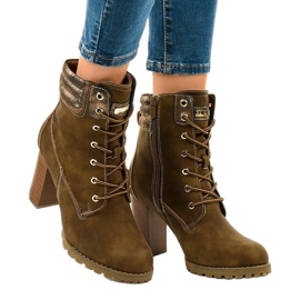 Zelene visoke čizme na stupu 878-GA zelena 1