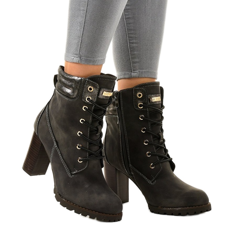 Sive čizme na stupu 878-GA siva 1