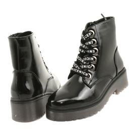 Čipkane čizme Sergio Leone 726 vezice crna 4