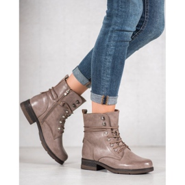 SHELOVET Čizme od eko kože smeđa 1