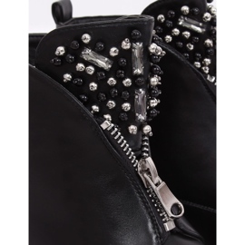 Crne ženske čizme na štitniku crne BK-37 Crne crno 2