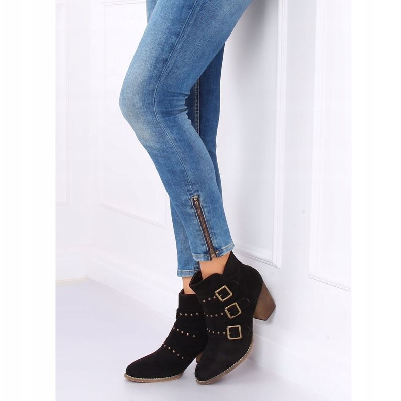 Crne kaubojske čizme L88-162 Crne crna 2