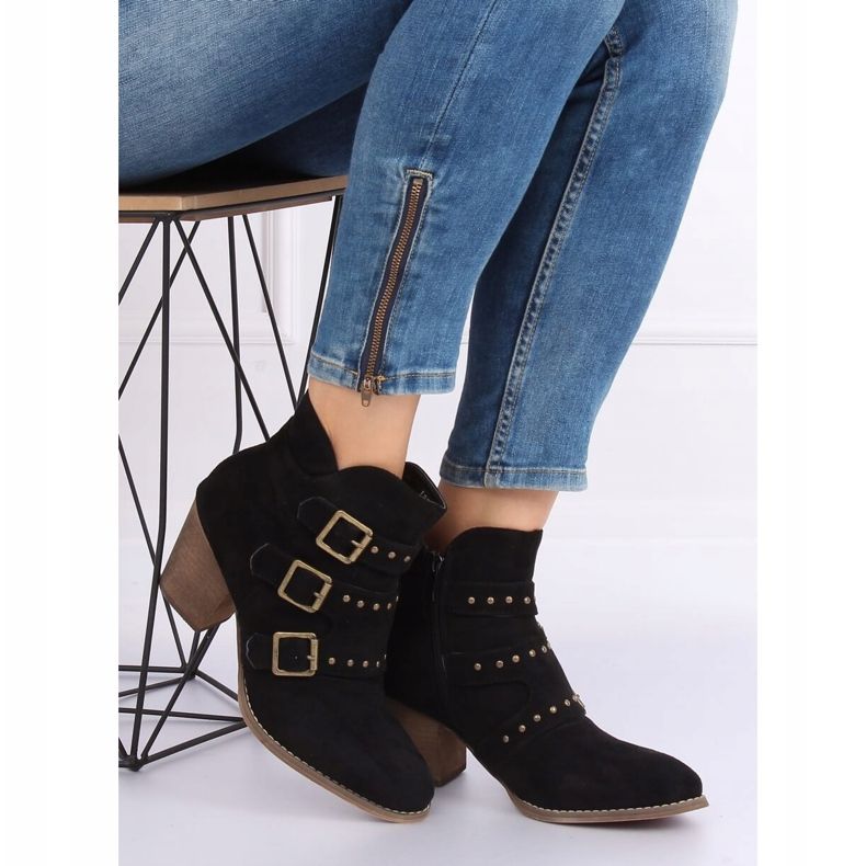 Crne kaubojske čizme L88-162 Crne crna 1