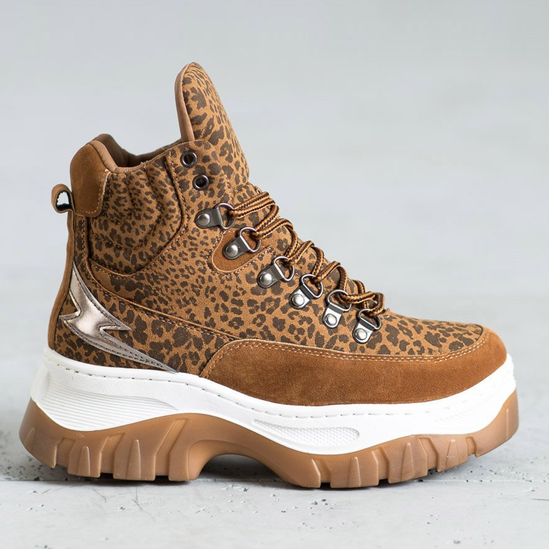 Seastar Modne čizme na vezanje smeđa 2