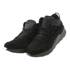 MCKEY HIGH muški sportske cipele Black Suede 1068 crno 3