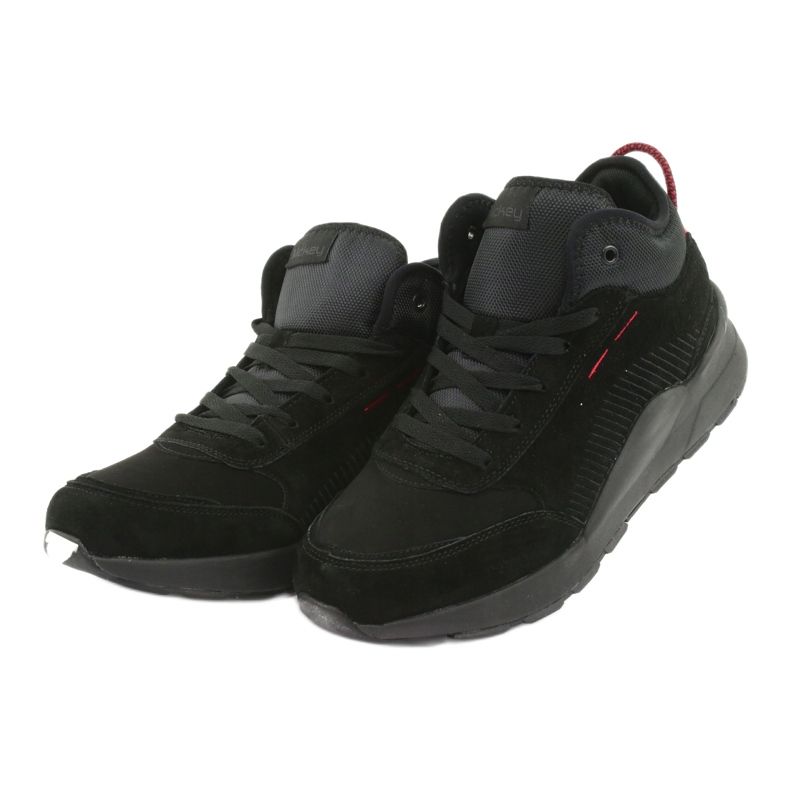 MCKEY HIGH muški sportske cipele Black Suede 1068 crno 3