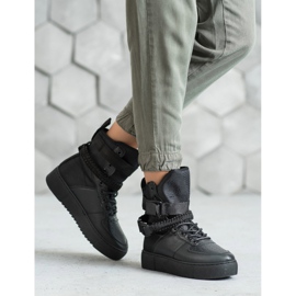 Diamantique Visoke čizme sa kopčama crna 1