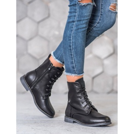 Super Me Visoke čizme s eko kožom crno 2