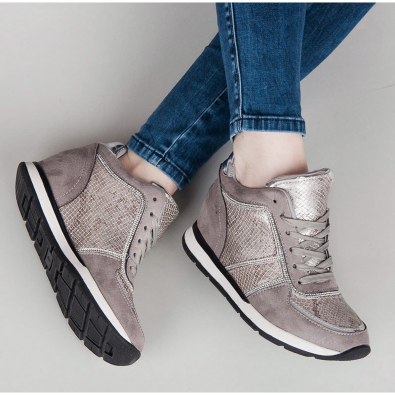 Vices Vezane tenisice siva 1