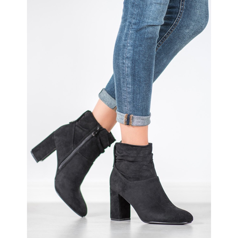 SHELOVET Klasične čizme s visokim potpeticama crna 1