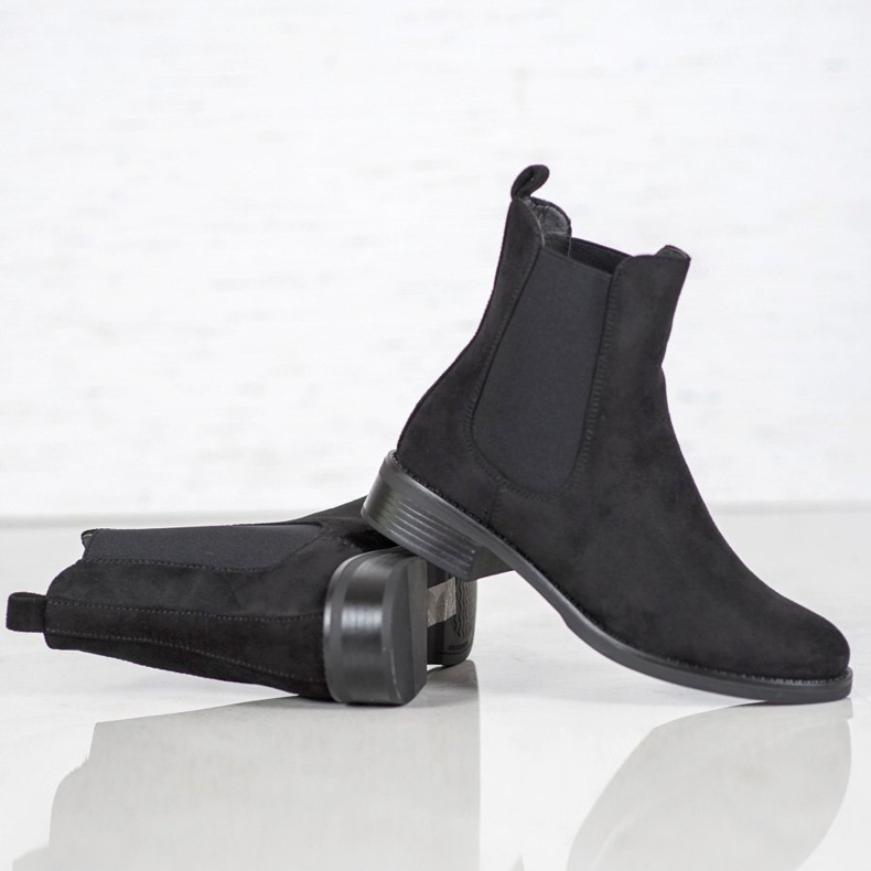 SDS Čizme od antilopa Chelsea crno 2