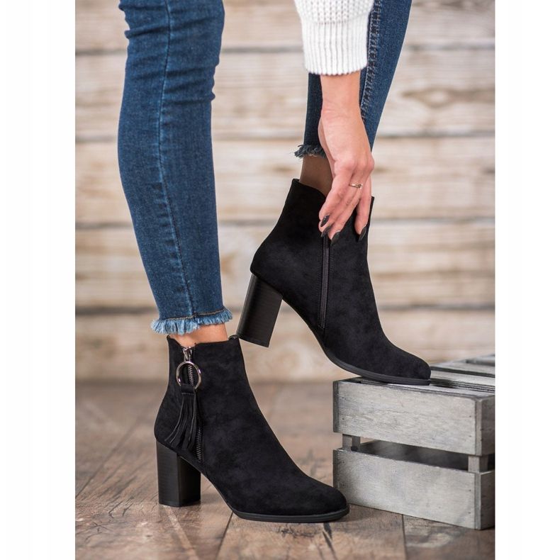 Filippo Elegantne čizme od antilopa crno 1