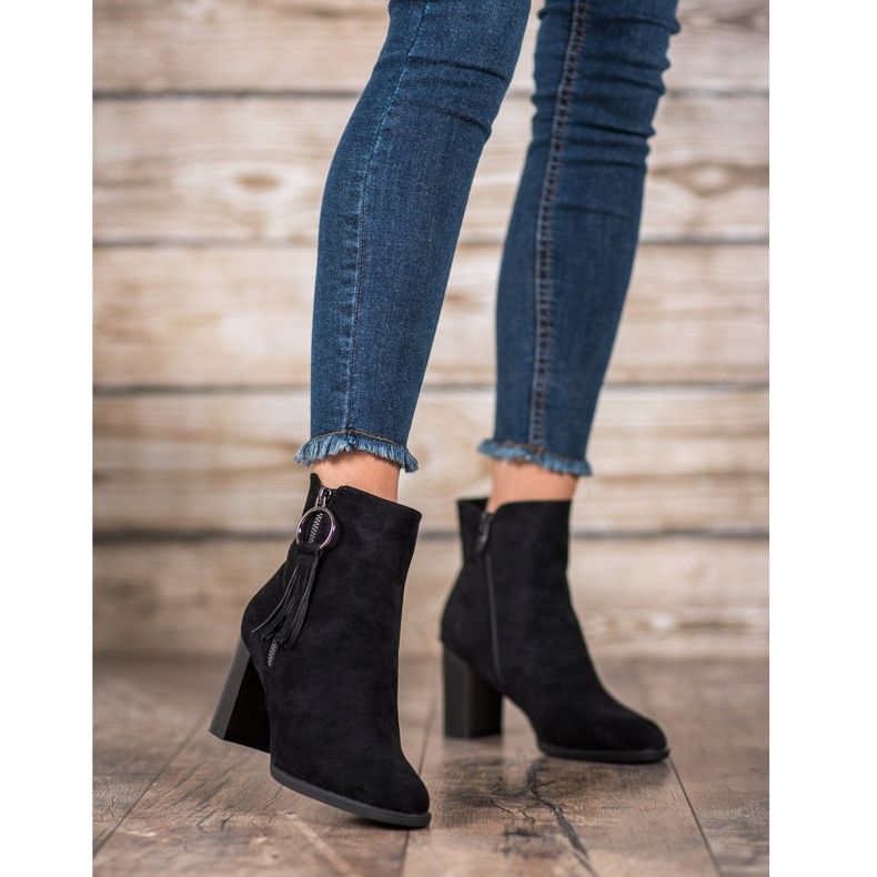 Filippo Elegantne čizme od antilopa crno 2