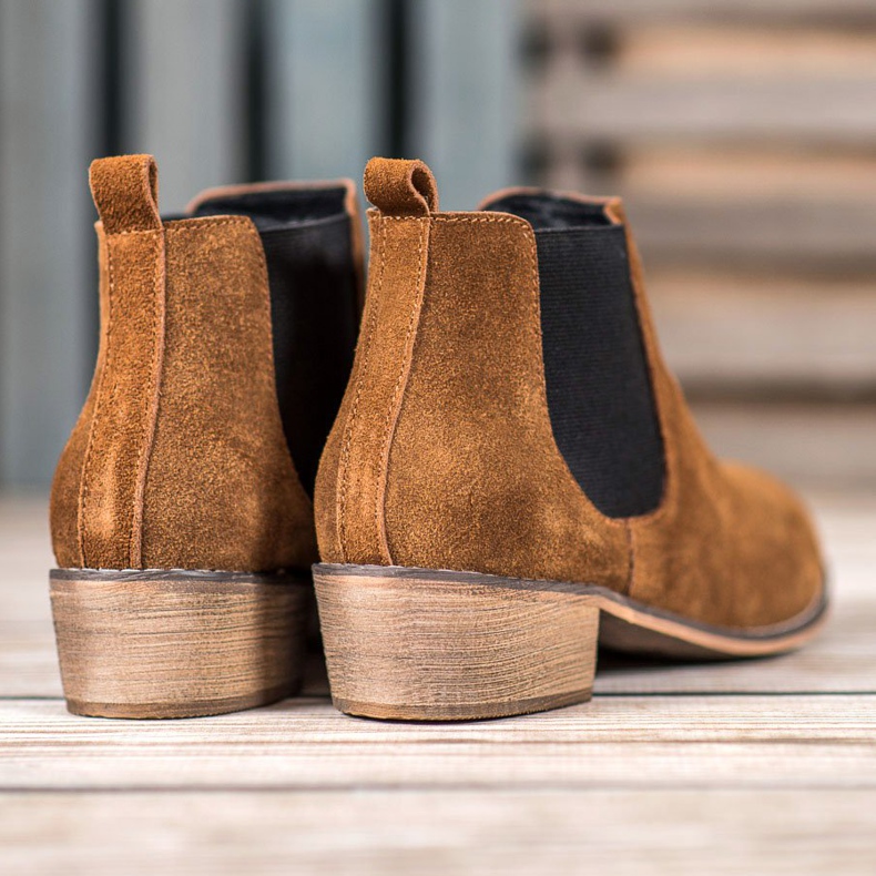 Goodin Kožne čizme Chelsea smeđa 1