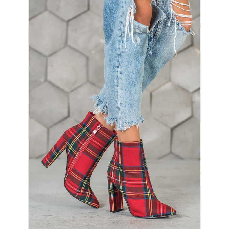 Seastar Elegantne čizme na postu crvena raznobojna 1