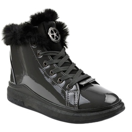 Lakirane tople sive tenisice TL135-7 siva 1