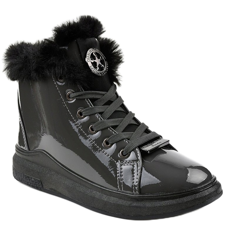 Lakirane tople sive tenisice TL135-7 siva 1