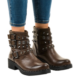 Smeđe izolirane čizme 77-8 zelena 1