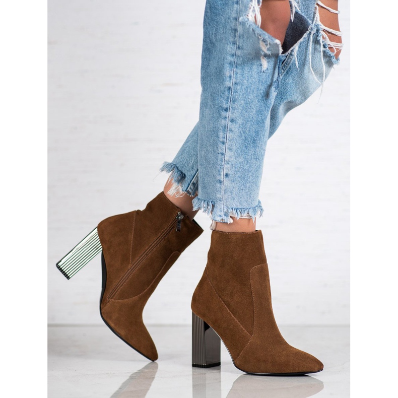 Goodin Seksi kožne čizme smeđa 2