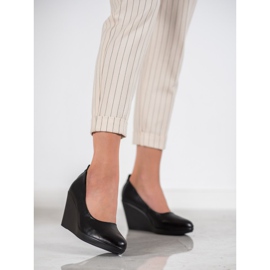 J. Star Udobne crne pumpe crna 2