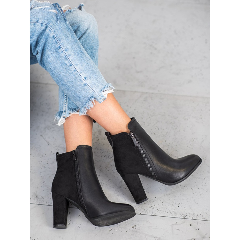 SHELOVET Čizme na post crna 2