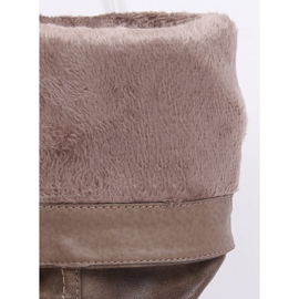 Ženske ravne čizme, bež 1084-PG Khaki 2