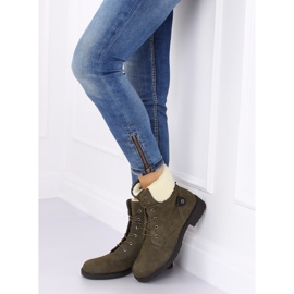 Zelene čizme na vezanje K-9926 Zelene zelena 2