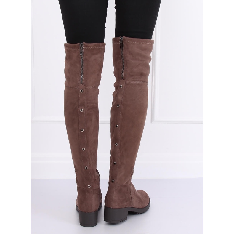 Ženske jahaće čizme bež-smeđe 0-207 Khaki 2