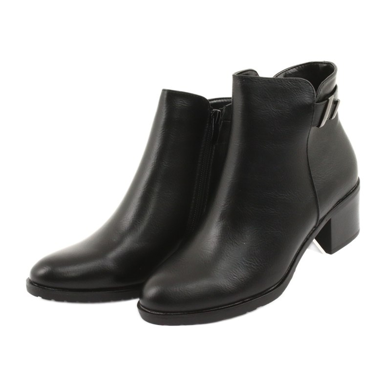 M.Daszyński Crne čizme s patentnim zatvaračem Daszyński SA153 crna 3