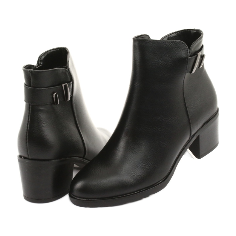 M.Daszyński Crne čizme s patentnim zatvaračem Daszyński SA153 crna 4