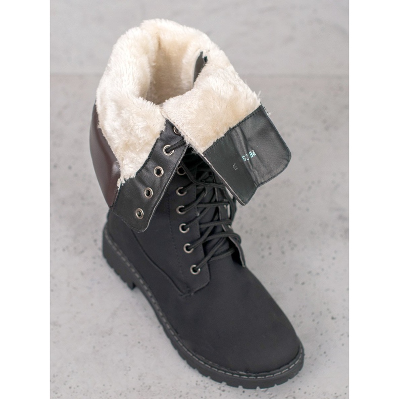 Seastar Tople čizme na vezanje crno 1