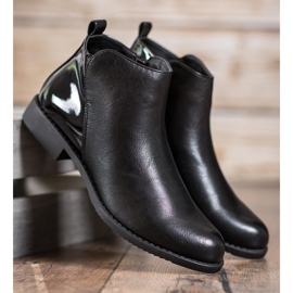 J. Star Čizme na ravnu petu crna 1