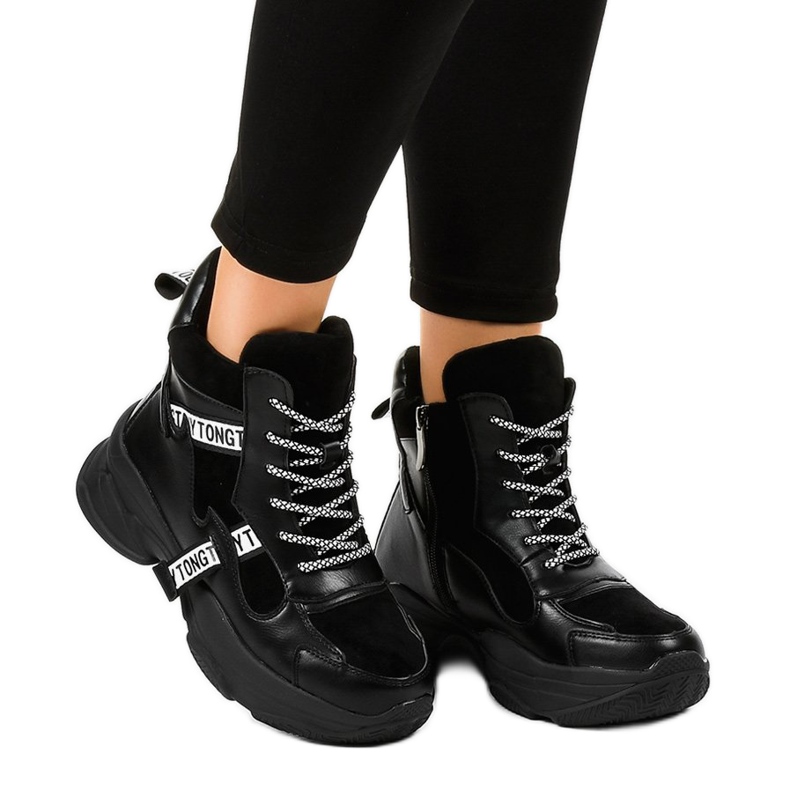 Crne ženske izolirane tenisice F803-7 crno 2