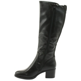 M.Daszyński Čizme izolirane visoke potpetice Daszyński 153 crne crno 2