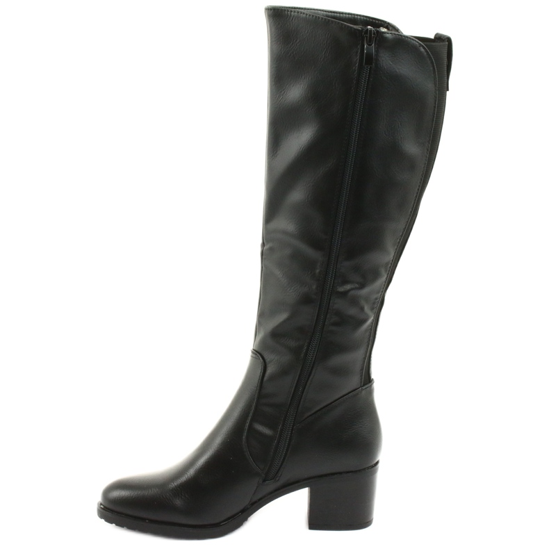 M.Daszyński Čizme izolirane visoke potpetice Daszyński 153 crne crno 2