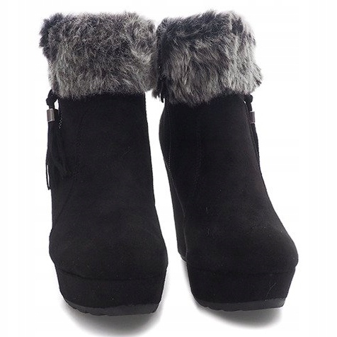 Čizme na klin 58-385 crne crna 2