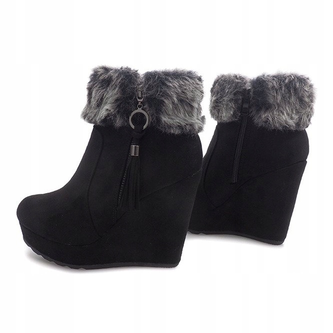 Čizme na klin 58-385 crne crna 1