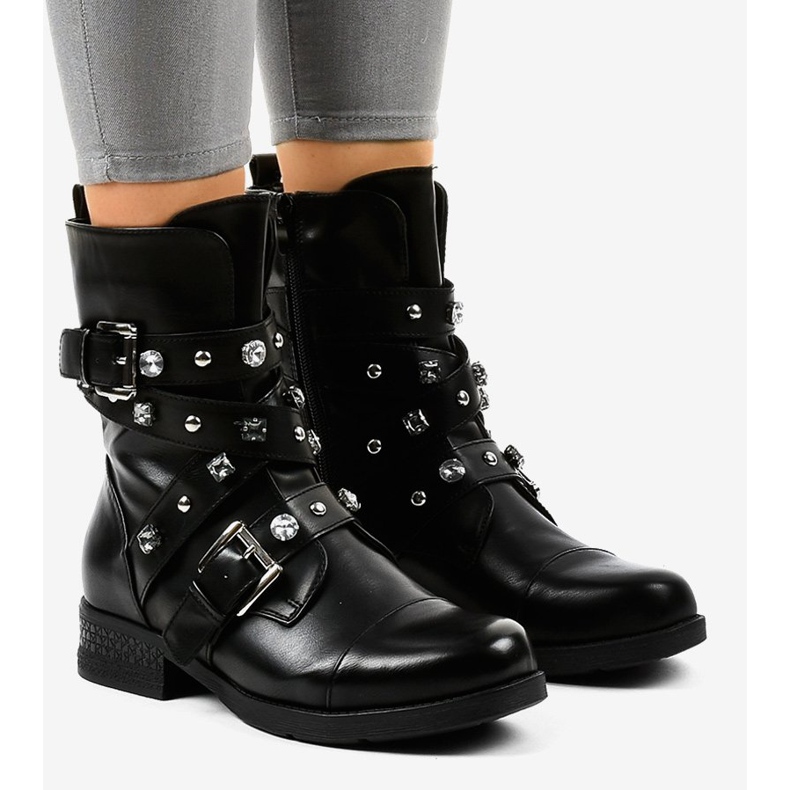 Crne čizme s visokom izolacijom ukrašene 88093 crna 1