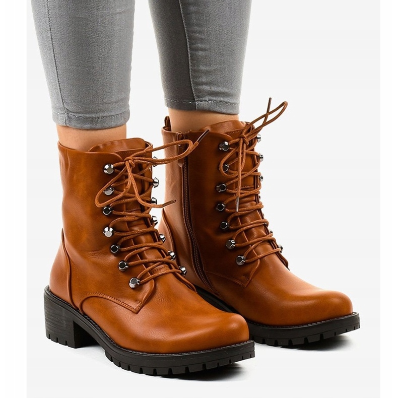 Smeđe izolirane vojne čizme K-9922 smeđa 1