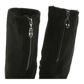 Crne čizme od antilopa Sergio leone KZ273 crna 4