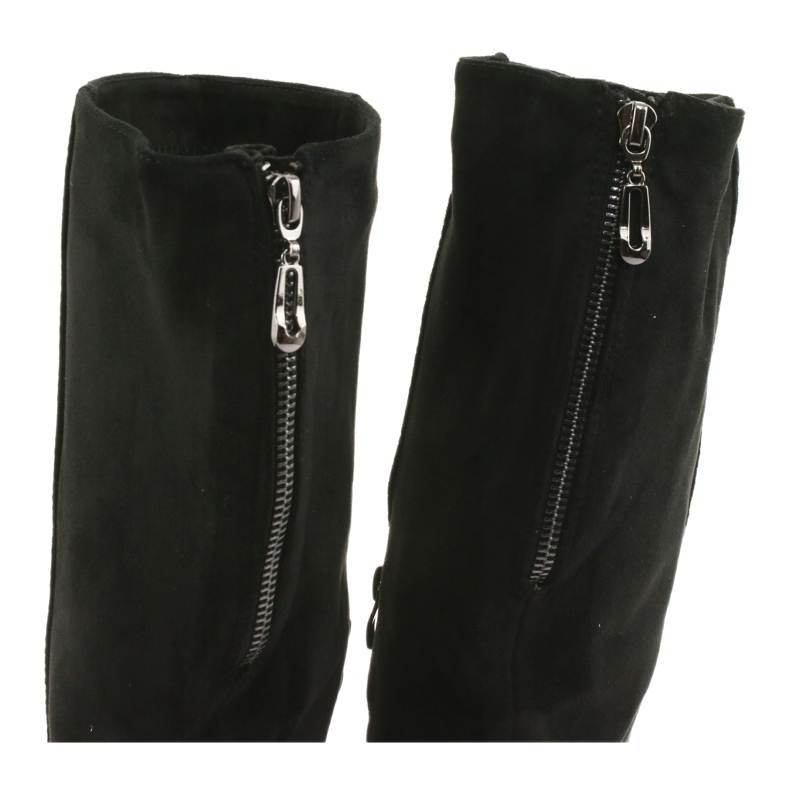 Crne čizme od antilopa Sergio leone KZ273 crno 4