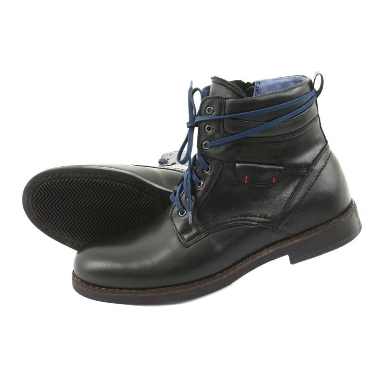 Nikopol Muške kožne čizme izolirane s patentnim zatvaračem 700 crne crna 5