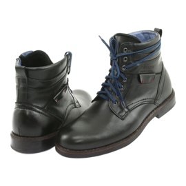 Nikopol Muške kožne čizme izolirane s patentnim zatvaračem 700 crne crna 4