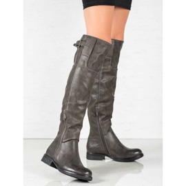 Forever Folie Eko kožne čizme siva 2