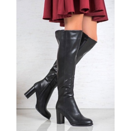 Sixth Sense Visoke čizme s eko kožom crno 1