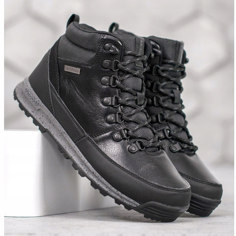 McKey Čizme na vezanje s ovčjom kožom crna 1