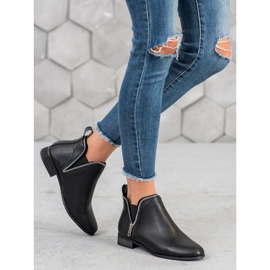 Cm Paris Čizme Chelsea s ukrasnim patentnim zatvaračem crna 1