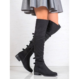 Forever Folie Mušketiri od antilopa s mašnicama crno 1